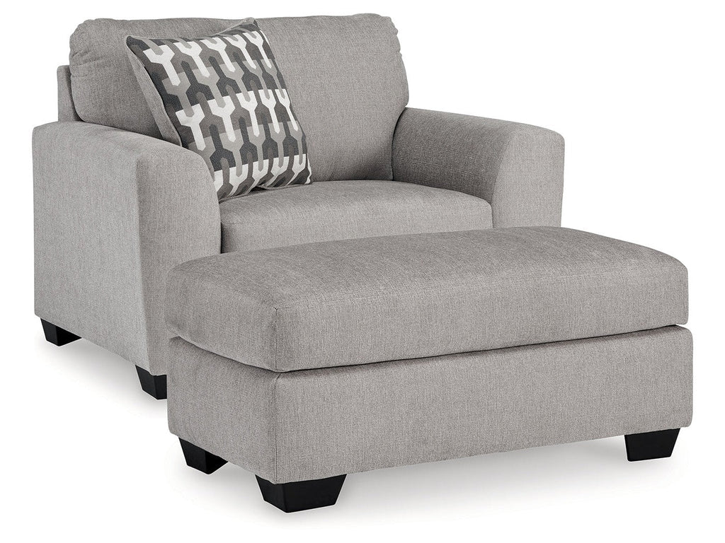 Avenal Park Flannel Oversized Chair & Ottoman