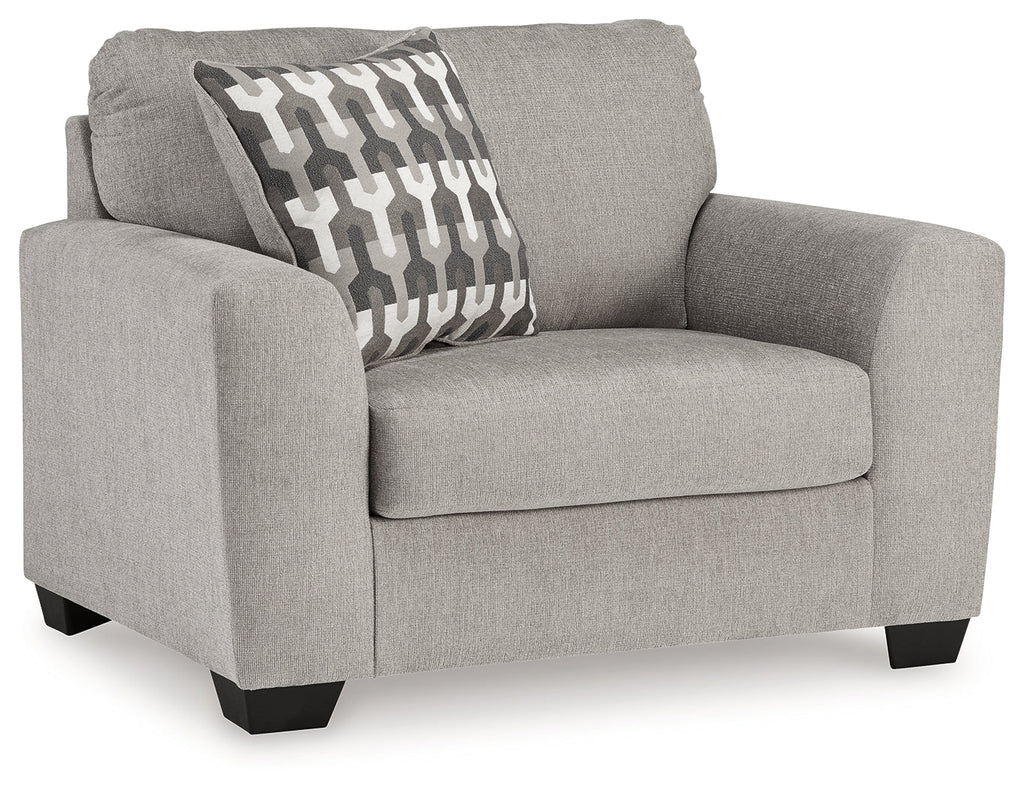 Avenal Park Flannel Oversized Chair & Ottoman