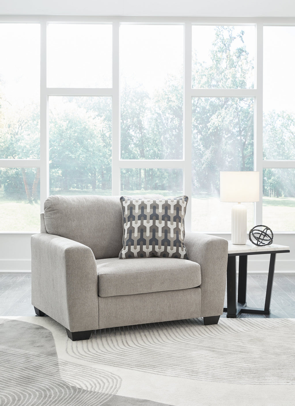 Avenal Park Flannel Oversized Chair & Ottoman