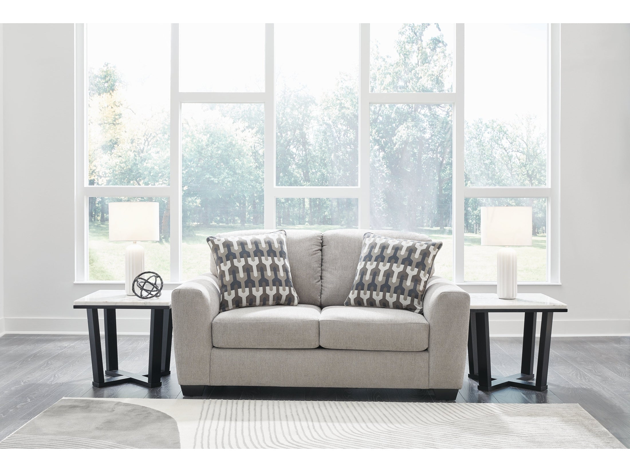 Avenal Park Gray Loveseat