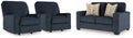Aviemore Ink Loveseat and 2 Recliners