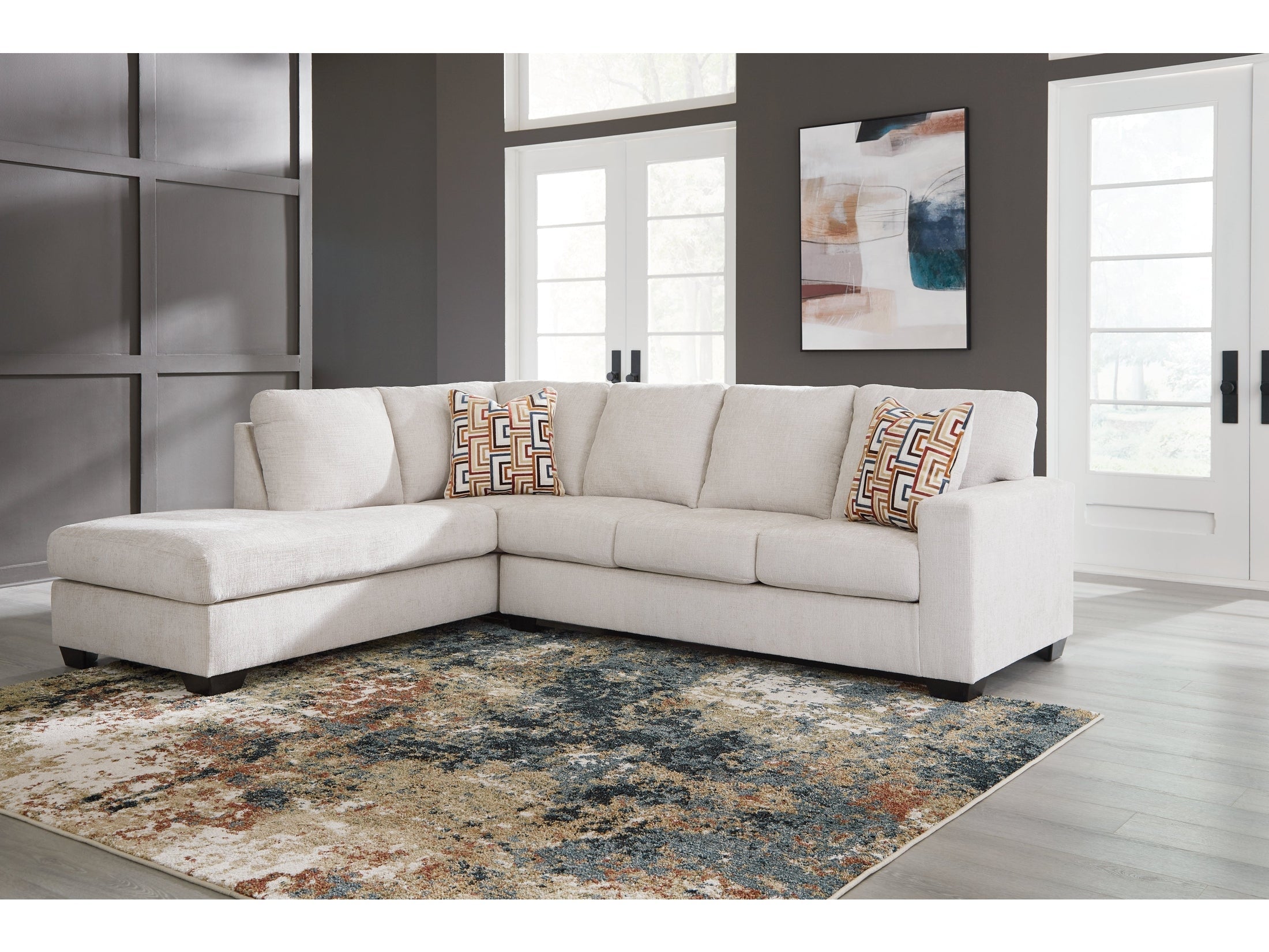 Aviemore Stone 2-Piece Sectional with LAF Chaise