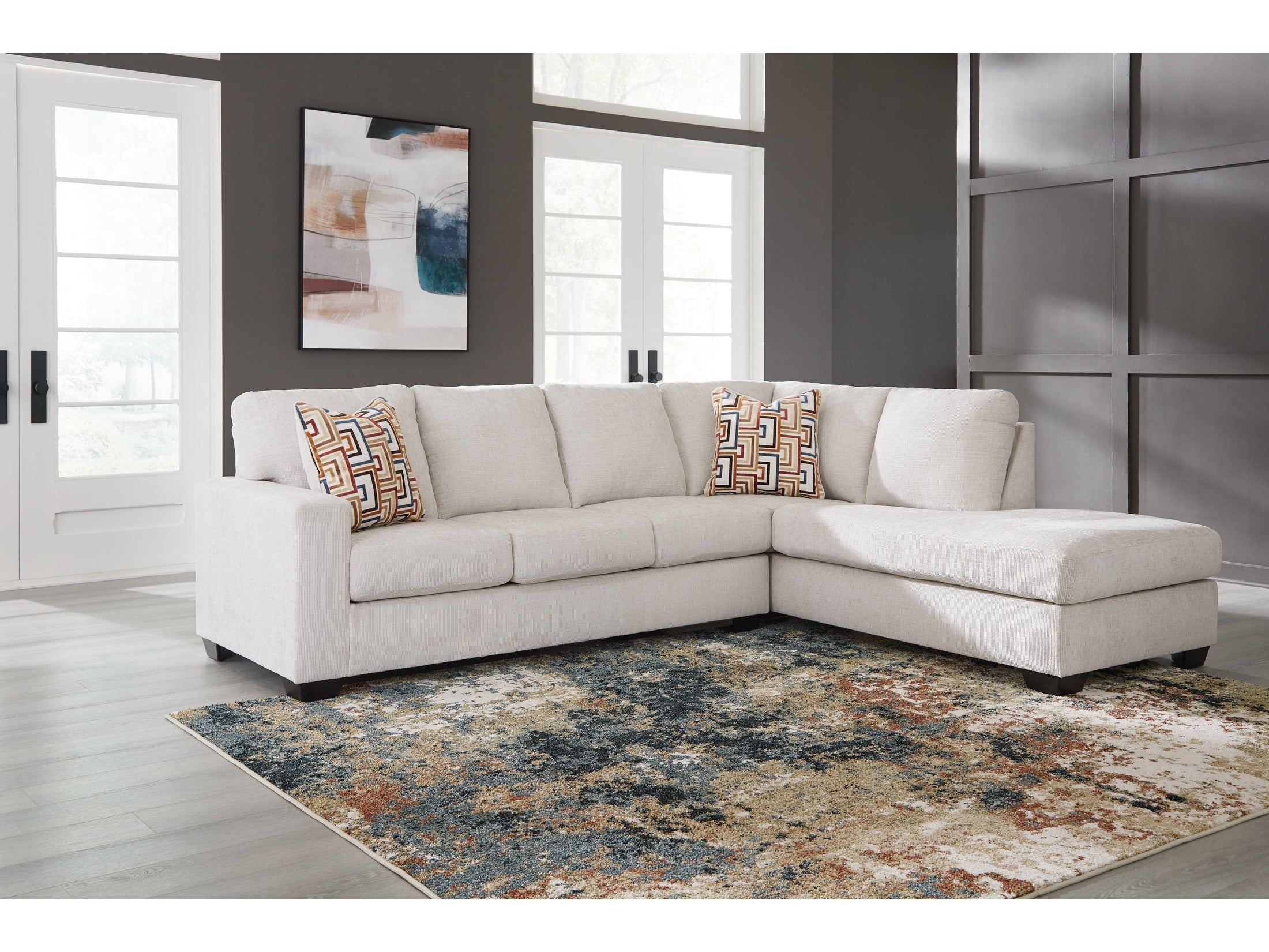 Aviemore Stone 2-Piece Sectional with RAF Chaise