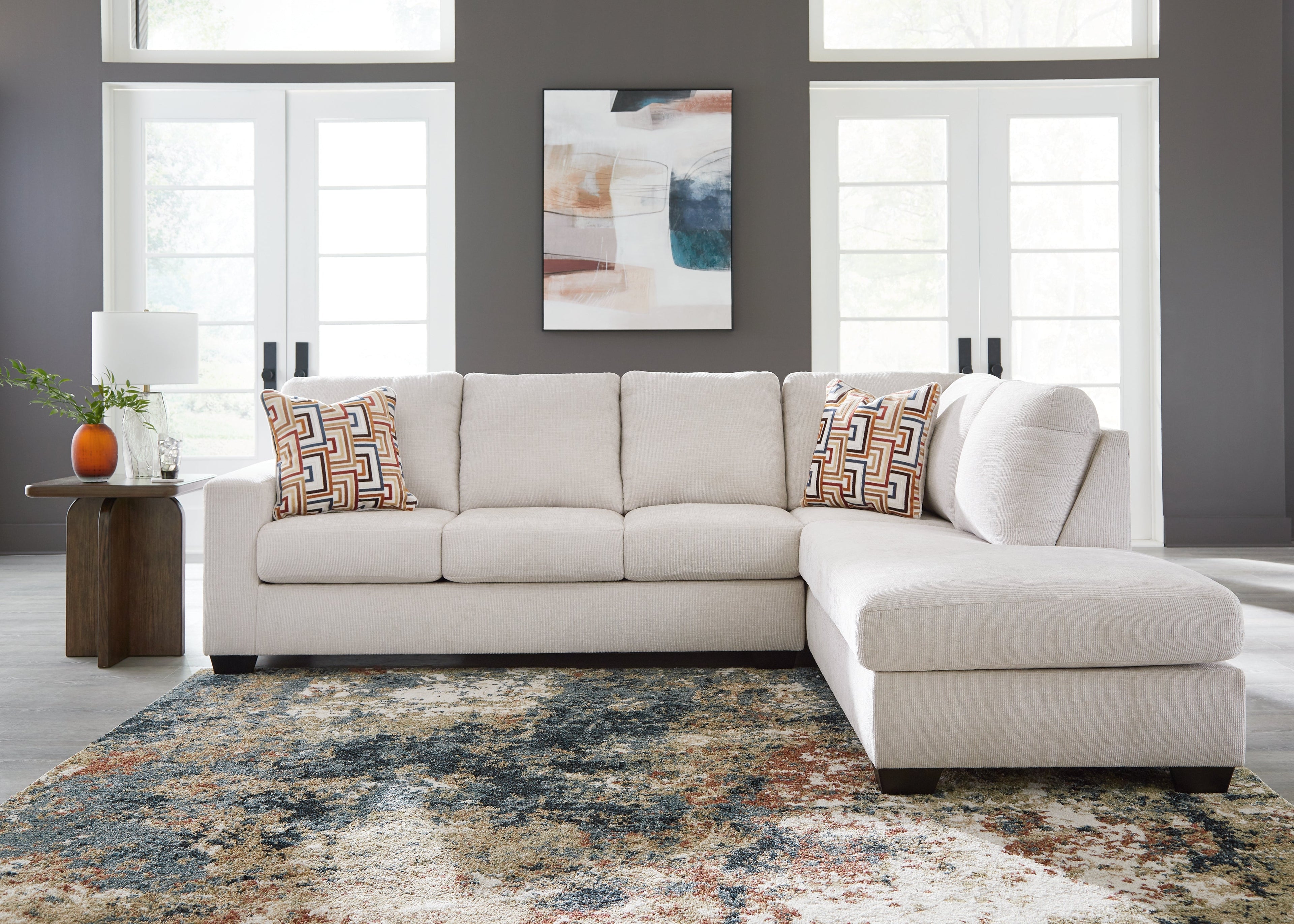 Aviemore Stone 2-Piece Sectional with RAF Chaise