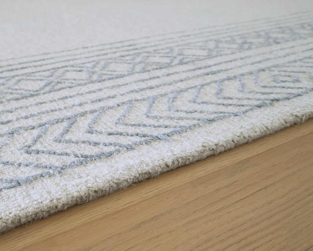 Azelhurst Blue/Ivory/Gray Large Rug