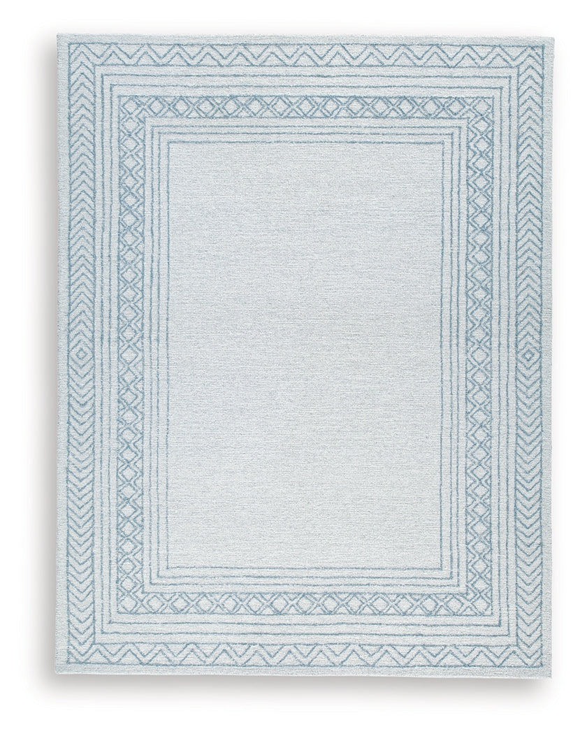 Azelhurst Blue/Ivory/Gray Large Rug