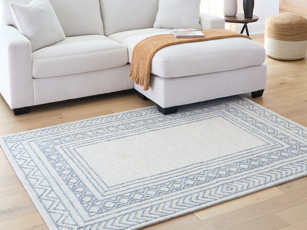 Azelhurst Blue/Ivory/Gray Medium Rug