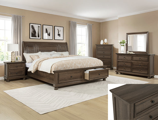CLARIBELLE BEDROOM GROUP BROWN