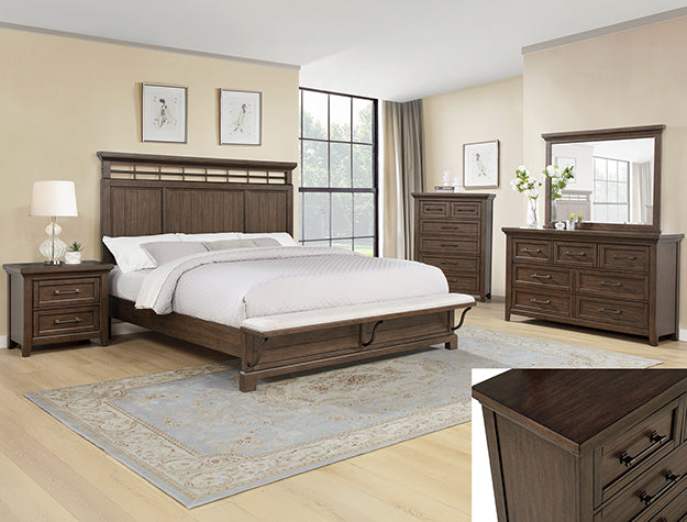 BECKETT BEDROOM GROUP BROWN
