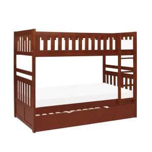 Twin/Twin Bunk Bed with Twin Trundle B2013DC-1*R