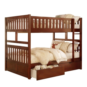 Full/Full Bunk Bed with Storage Boxes B2013FFDC-1*T