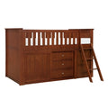 Low Loft Bunk with Bookcase and Dresser B2013LLDC-1*BCDR