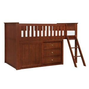 Low Loft Bunk with Dresser B2013LLDC-1*DR