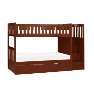 Twin/Twin Step Bunk Bed with Twin Trundle B2013SBDC-1*R