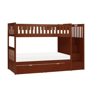 Twin/Twin Step Bunk Bed with Storage Boxes B2013SBDC-1*T