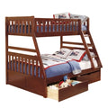 Twin/Full Bunk Bed with Storage Boxes B2013TFDC-1*T