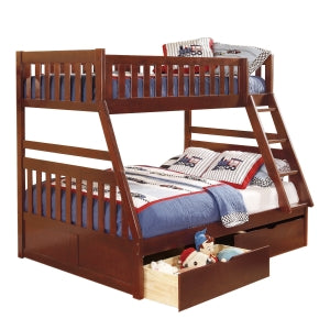 Twin/Full Bunk Bed with Storage Boxes B2013TFDC-1*T