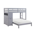 Twin/Full Loft Bunk Bed with Chest and Hidden Desk B2024GYLTF-1*