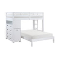 Twin/Full Loft Bunk Bed with Chest and Hidden Desk B2024WHLTF-1*