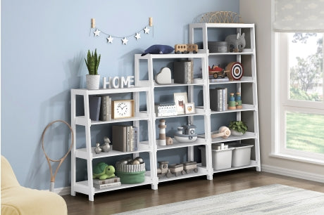 B2024WH Office Sloane Collection - Bookcase, 4 Fixed Shelves