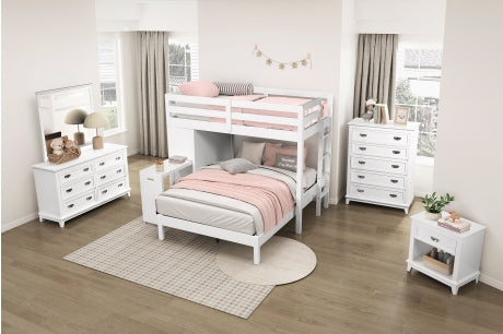 B2024WHLTF Youth Sloane Collection - Twin/Full Loft Bunk Bed with