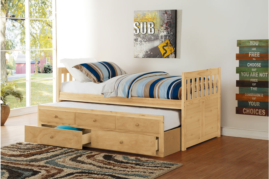 B2043PR Youth Bartly Collection - Twin/Twin Trundle Bed