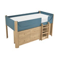 Low Loft Bed with 2-Shelf Bookcase, 4-Shelf Bookcase and Dresser B2048BULT-1*2BCDR