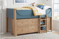 B2048BULT Youth Liam Collection - Low Loft Bed with 2-Shelf Bo