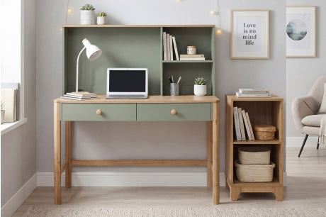 B2048GN Office Liam Collection - Writing Desk with Hutch