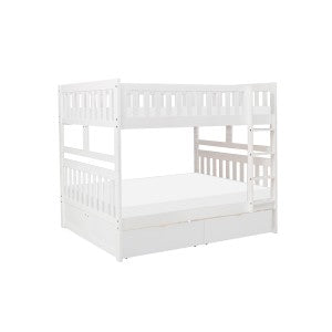 Full/Full Bunk Bed with Storage Boxes B2053FFW-1*T
