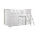 Low Loft Bunk with Bookcase and Dresser B2053LLW-1*BCDR
