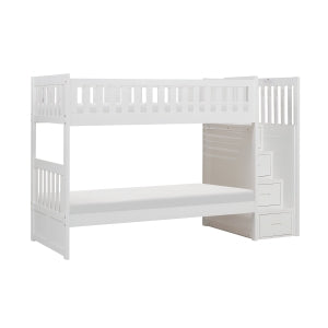 Twin/Twin Step Bunk Bed B2053SBW-1*