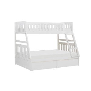 Twin/Full Bunk Bed with Storage Boxes B2053TFW-1*T