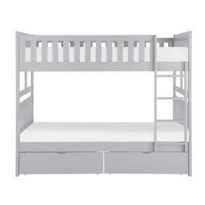 Full/Full Bunk Bed with Storage Boxes B2063FF-1*T