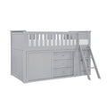 Low Loft Bunk with Bookcase and Dresser B2063LL-1*BCDR