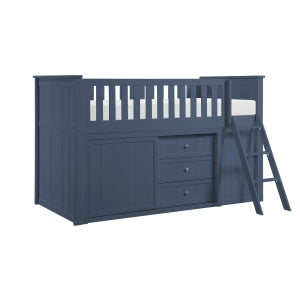 Low Loft Bunk with Bookcase and 2 Dressers B2083BULL-1*BC2DR