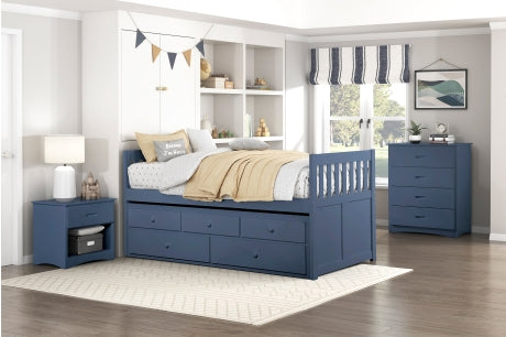 B2083BUPR Youth Nora Collection - Twin/Twin Trundle Bed