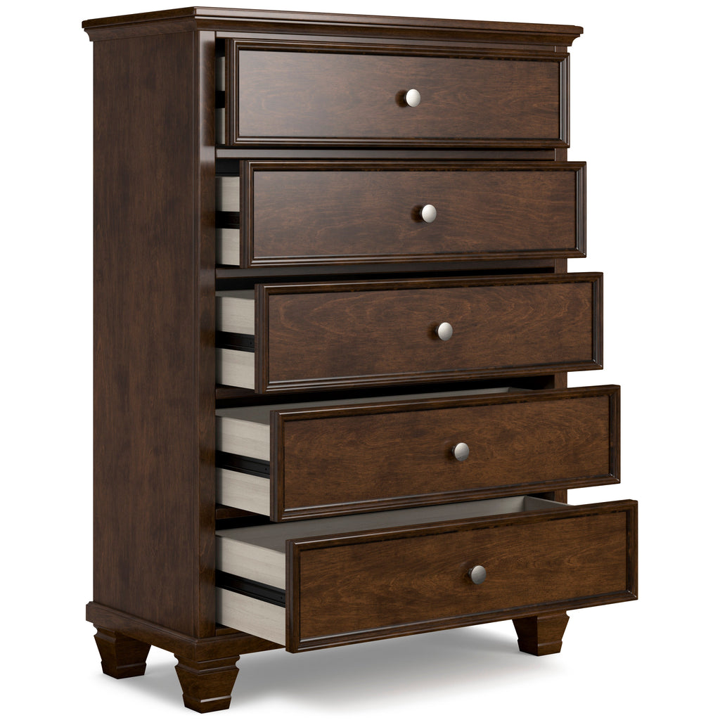 Danabrin Brown Full Panel 6-Piece Bedroom Set w/ 2 Nightstands