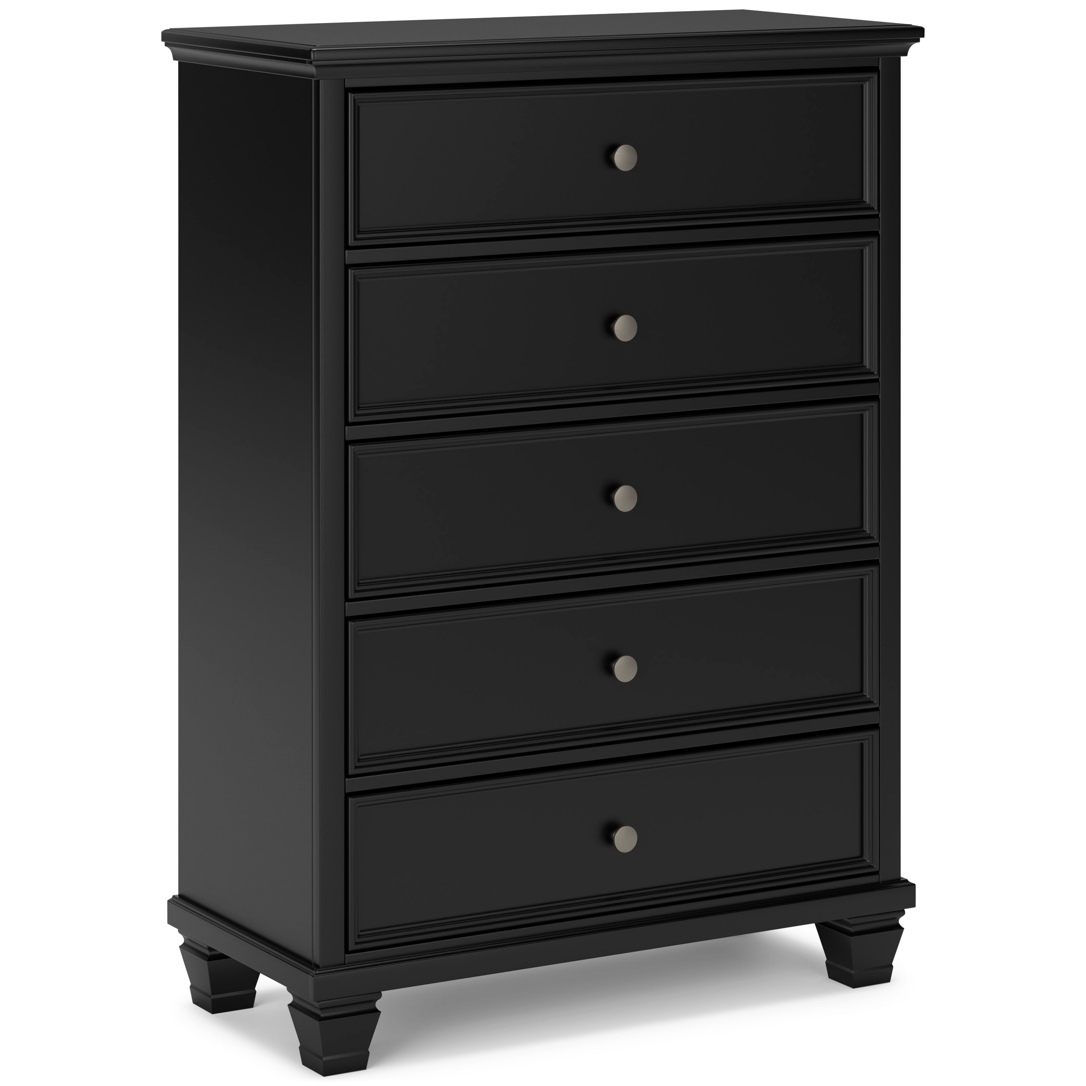 Lanolee Black Twin Panel 5-Piece Bedroom Set