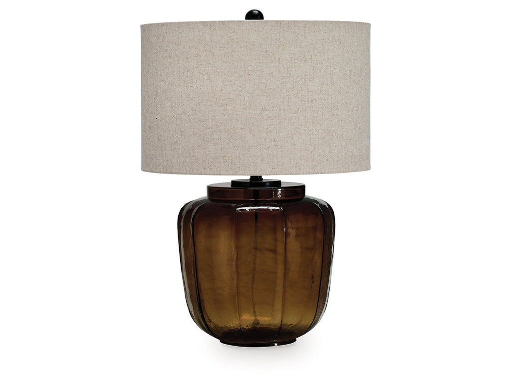 Bainmore Amber Glass Table Lamp (1/CN)