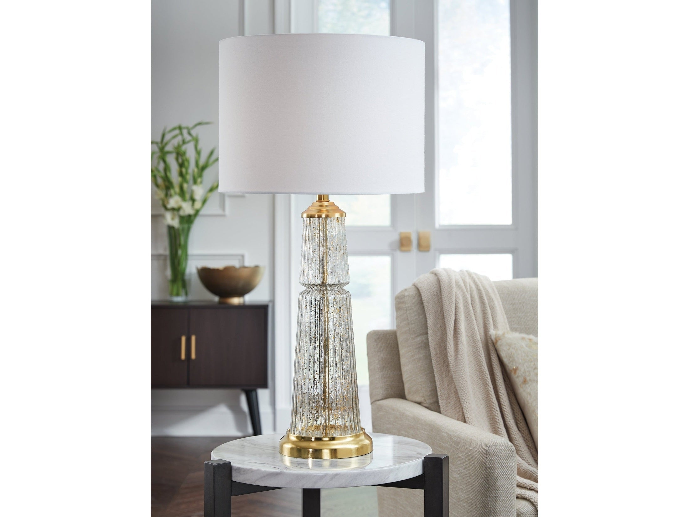 Bakersboro Clear/Gold Finish Table Lamp
