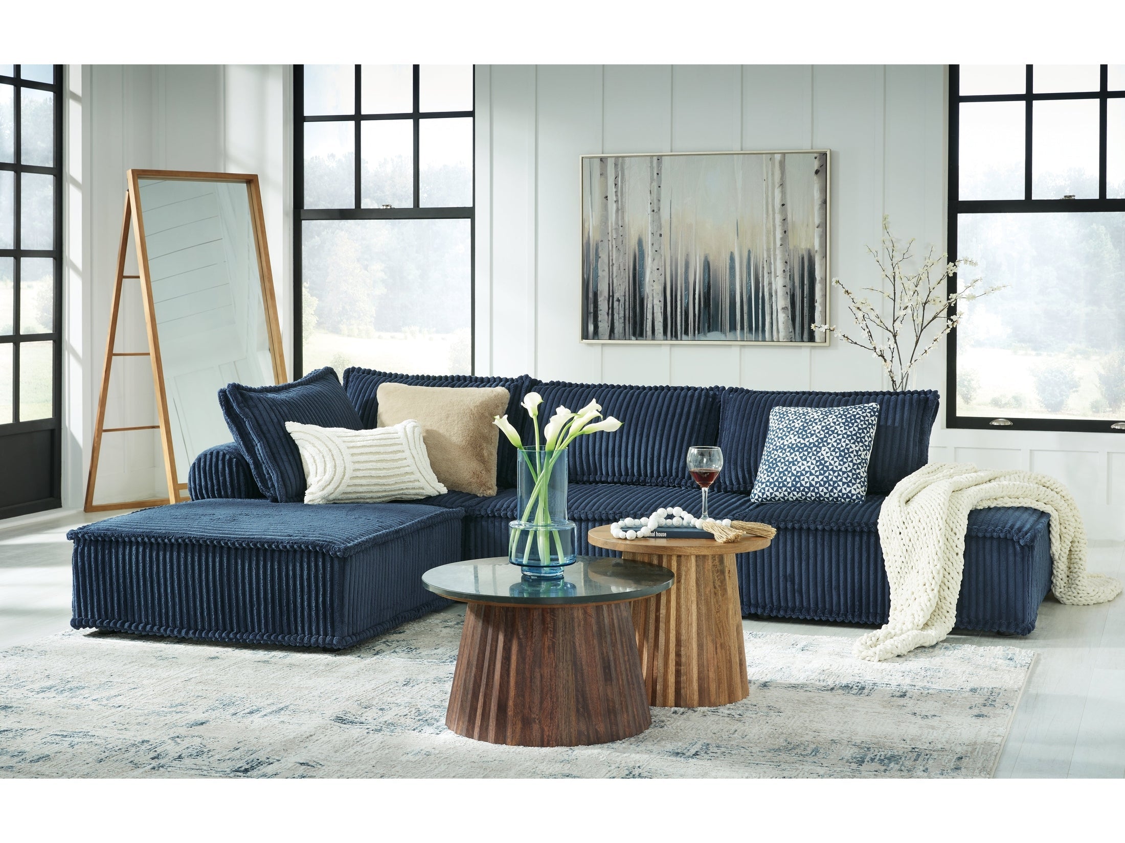 Bales Navy 4-Piece Modular Seating