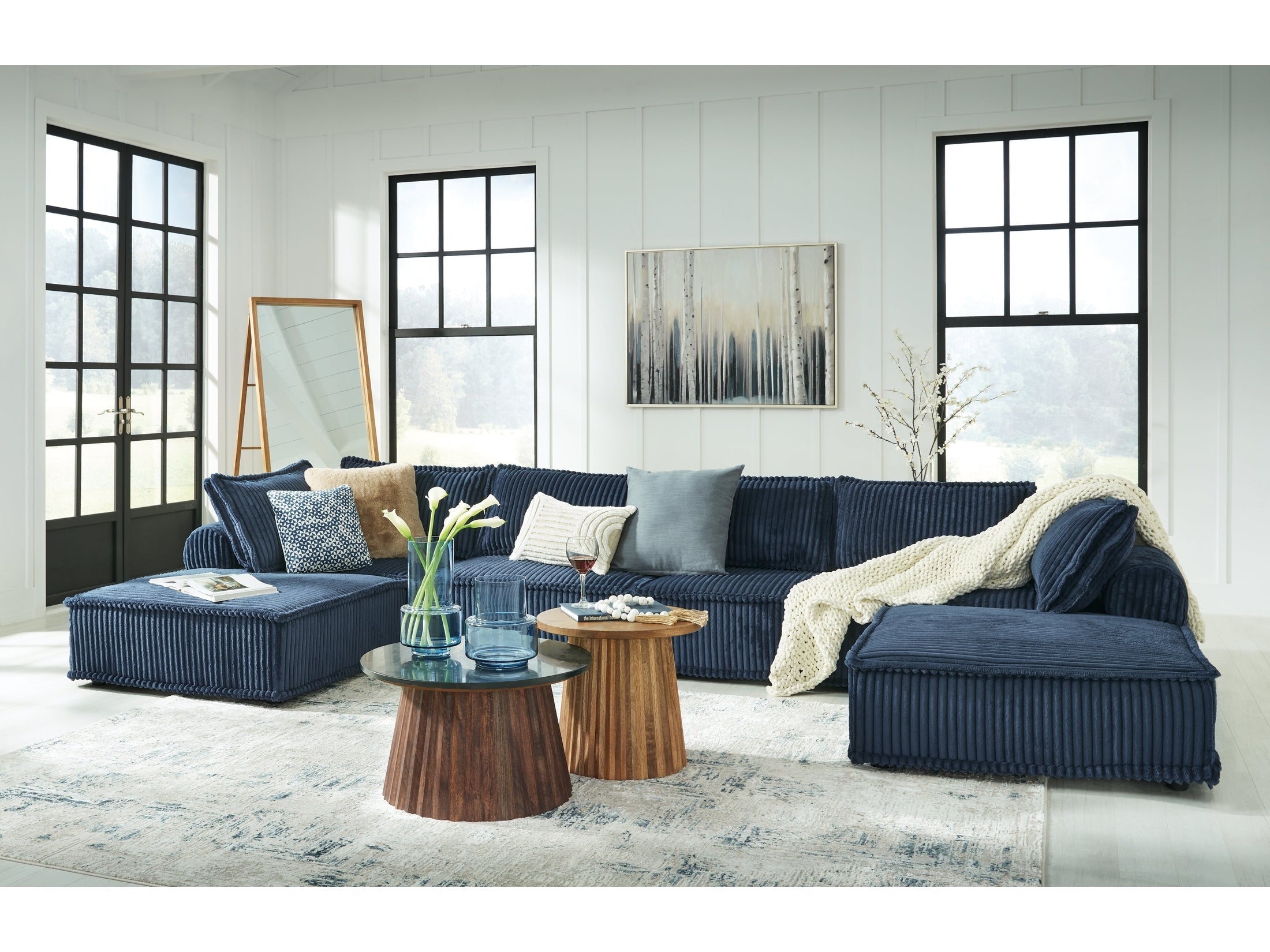 Bales Navy 6-Piece Modular Seating