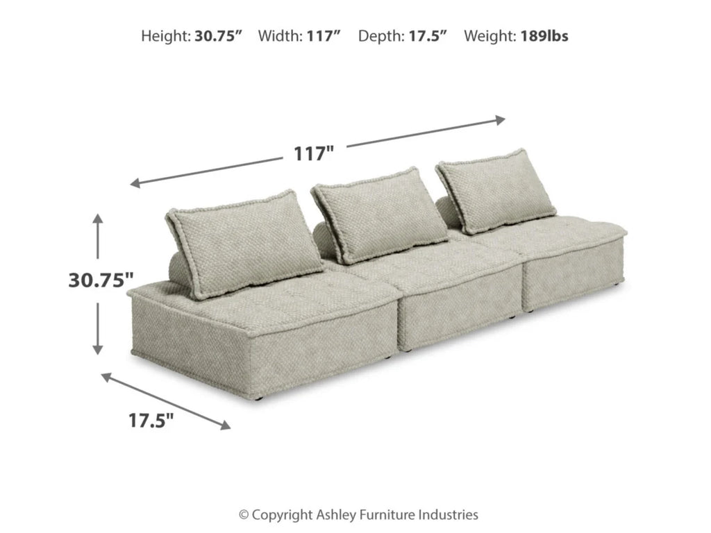 Bales Taupe 3-Piece Modular Seating