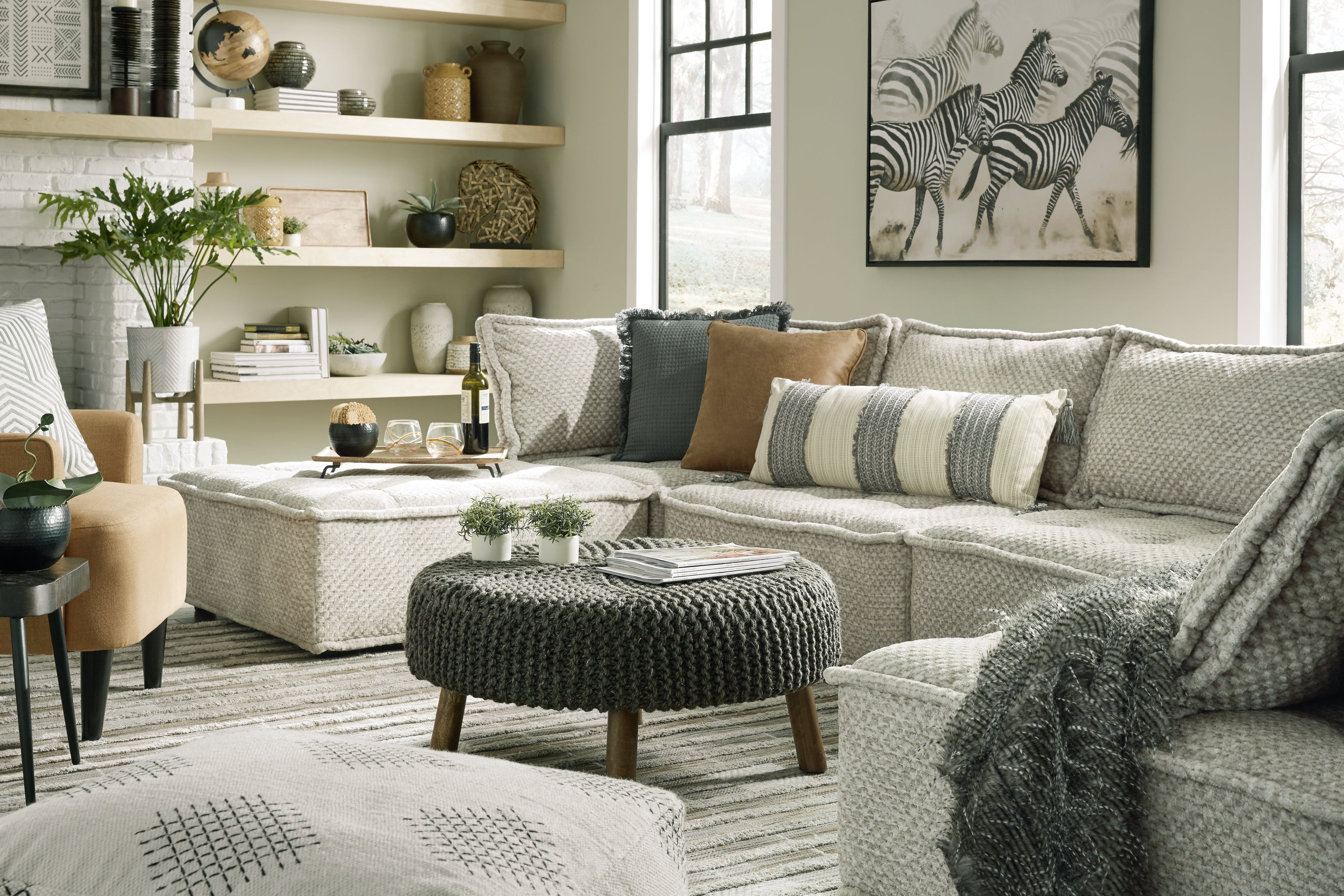 Bales Taupe Gray Accent Chair
