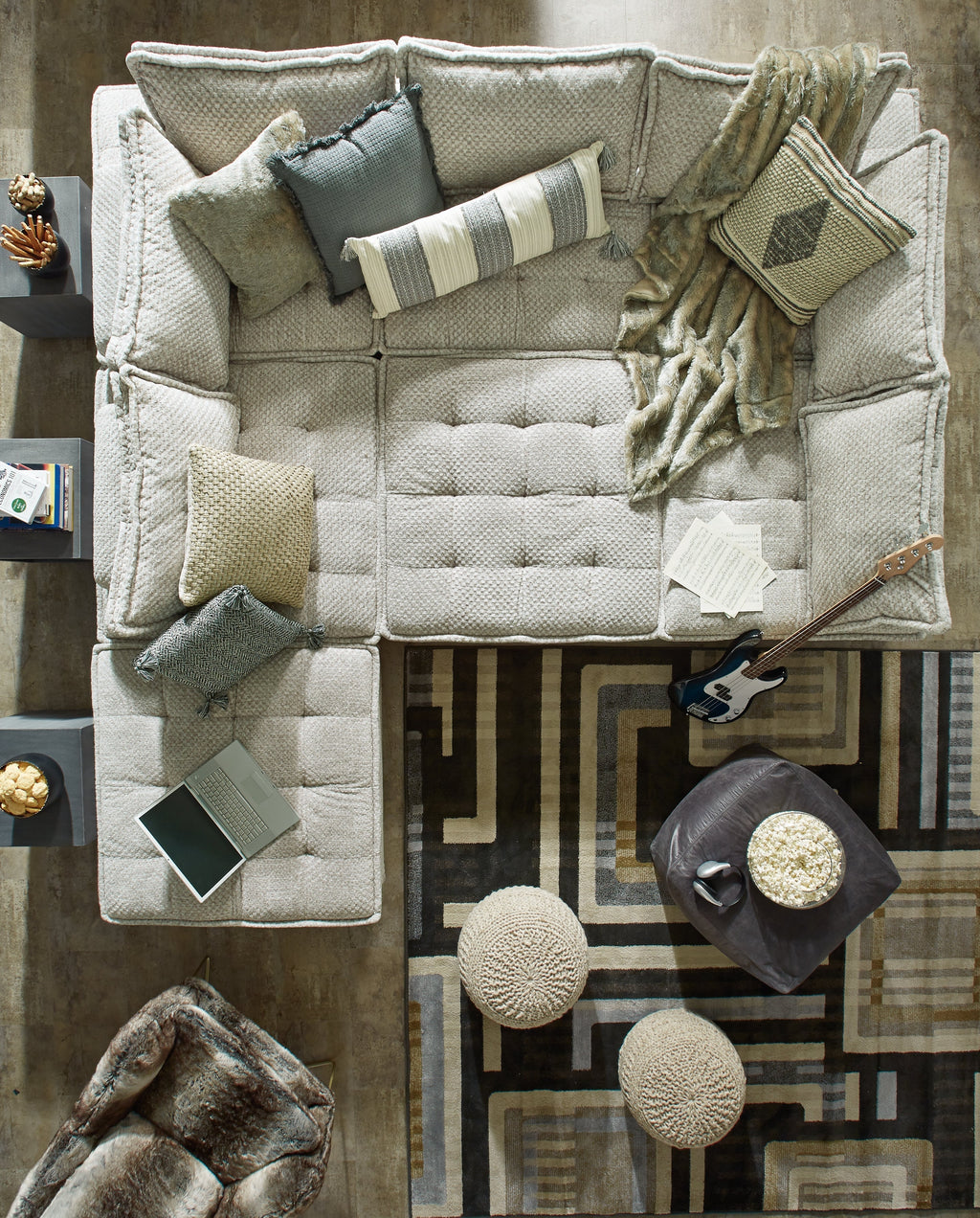Bales Taupe Gray Accent Chair