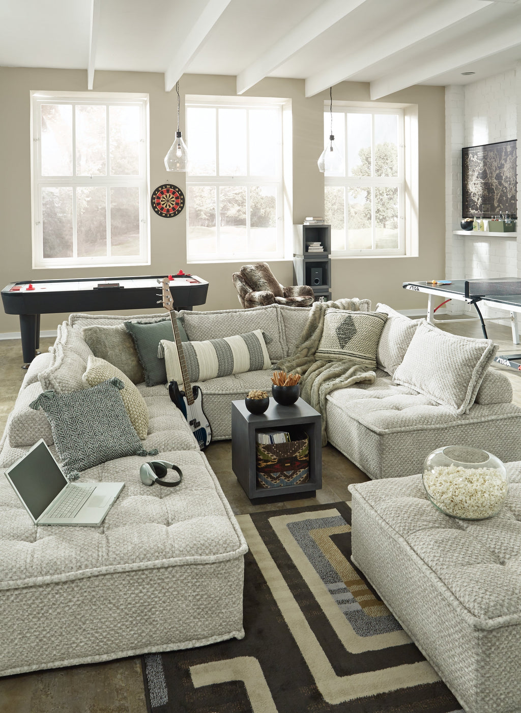 Bales Taupe Gray Accent Chair