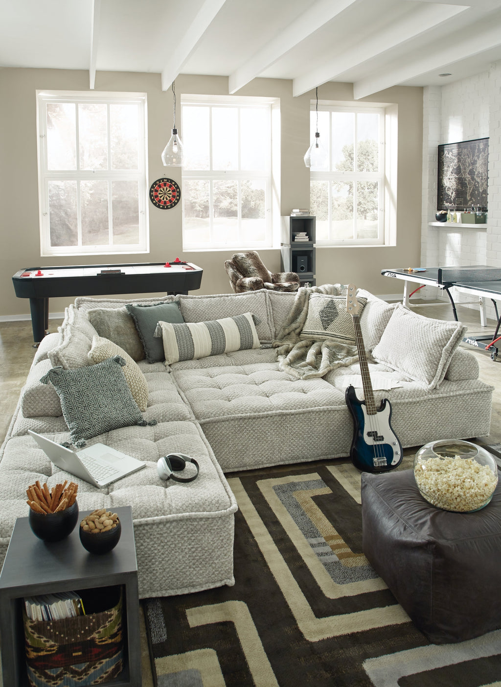 Bales Taupe Gray Accent Chair