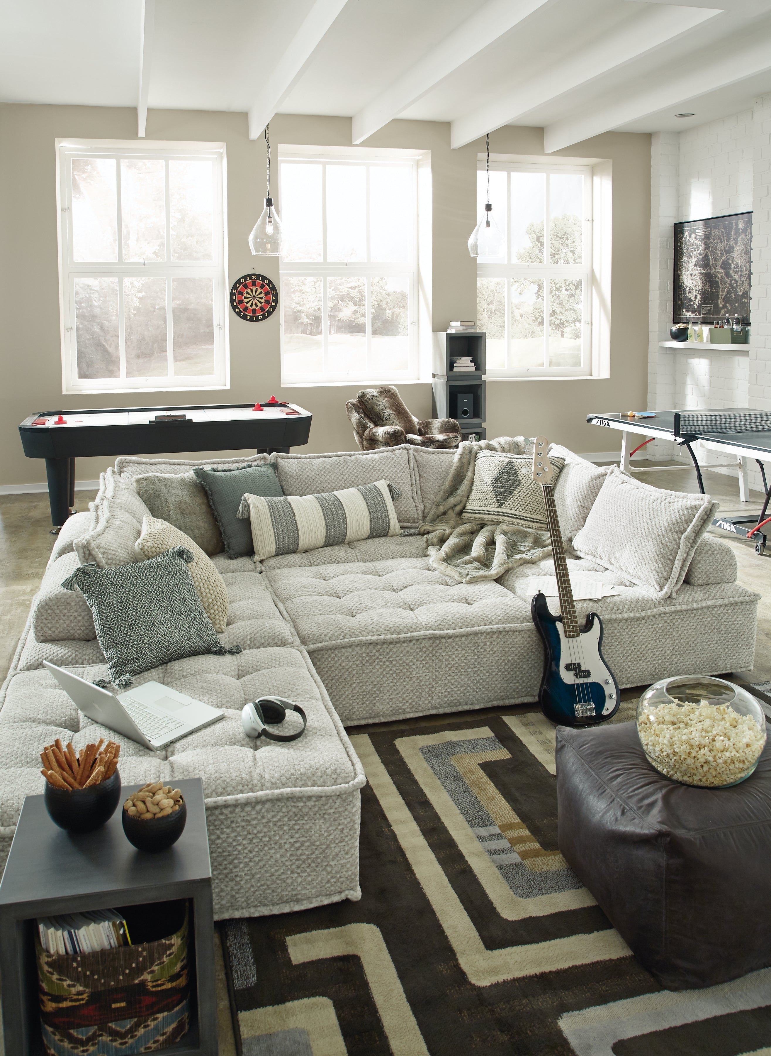 Bales Taupe Gray Accent Chair
