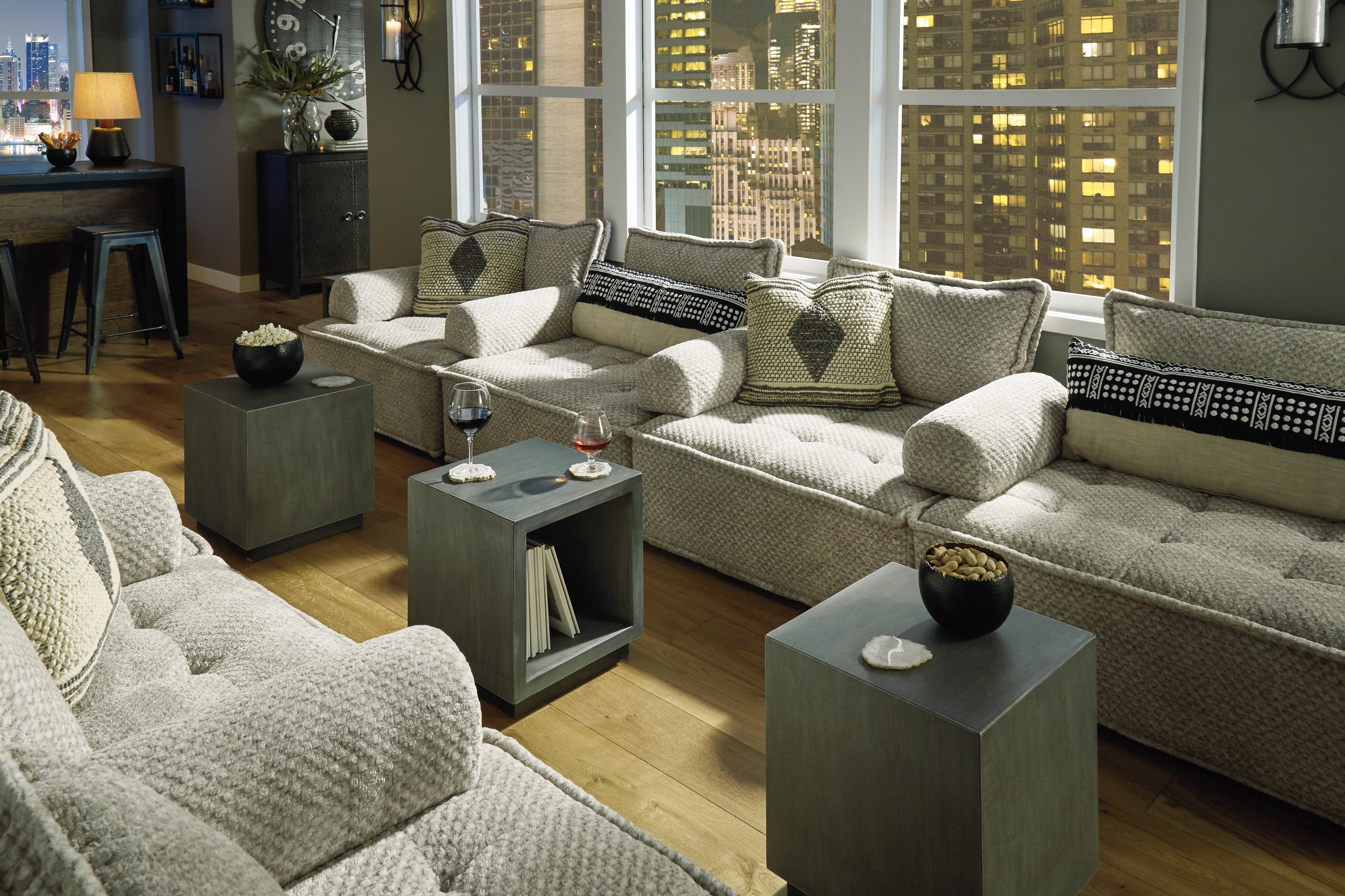 Bales Taupe Gray Accent Chair